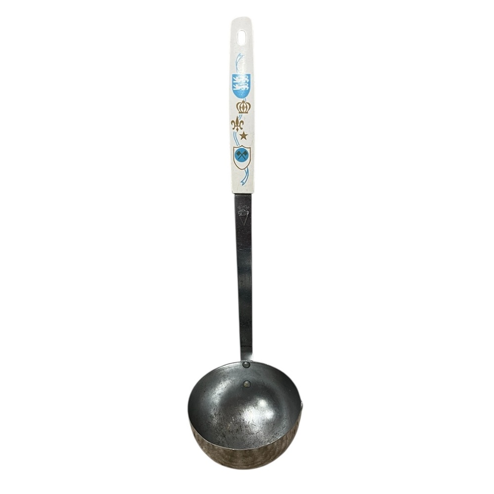 VTG Household Deluxe JAPAN ladle Soup Blue Dutch Pattern SERVING Kitchen Utensil